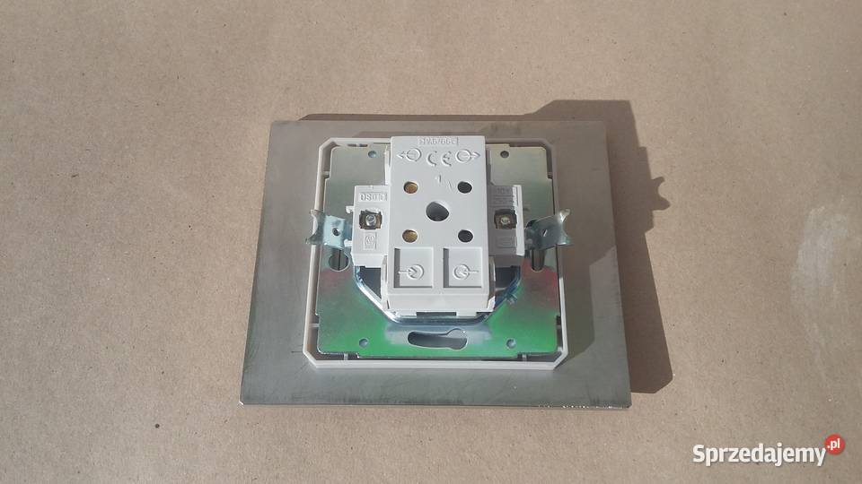 Włącznik łącznik światła METALOWY StalBiały Warszawa