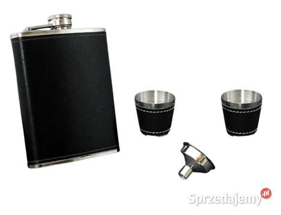 Piersiówka z Kieliszkami w Zestawie Obszyte Ostrowy nad Okszą