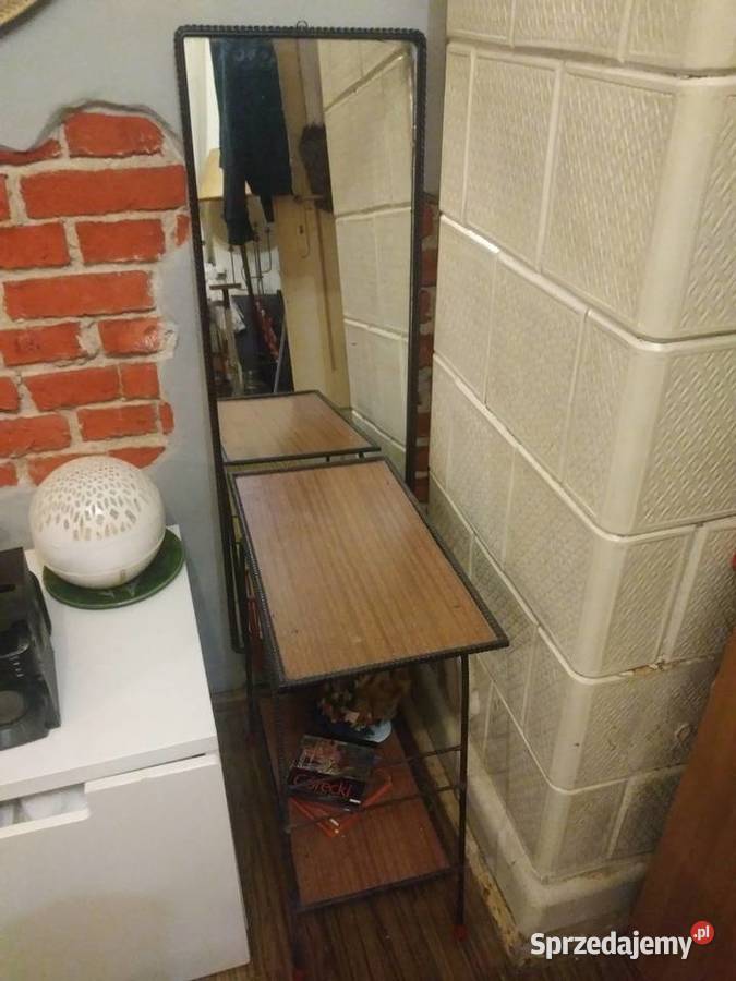 Metaloplastyka PRL Lustro gazetnik szafka mazowieckie