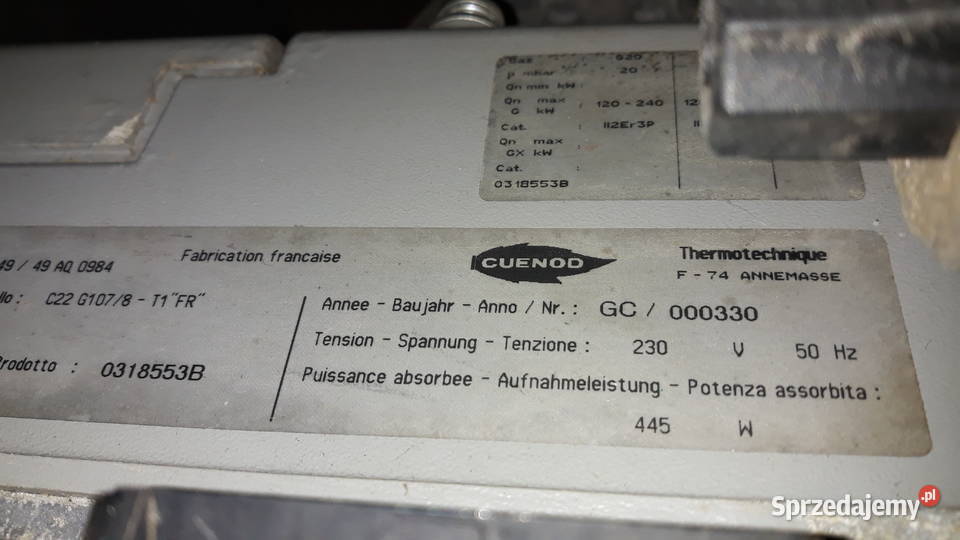 Palnik gazowy Cuenod C22 120 240 kW Warszawa