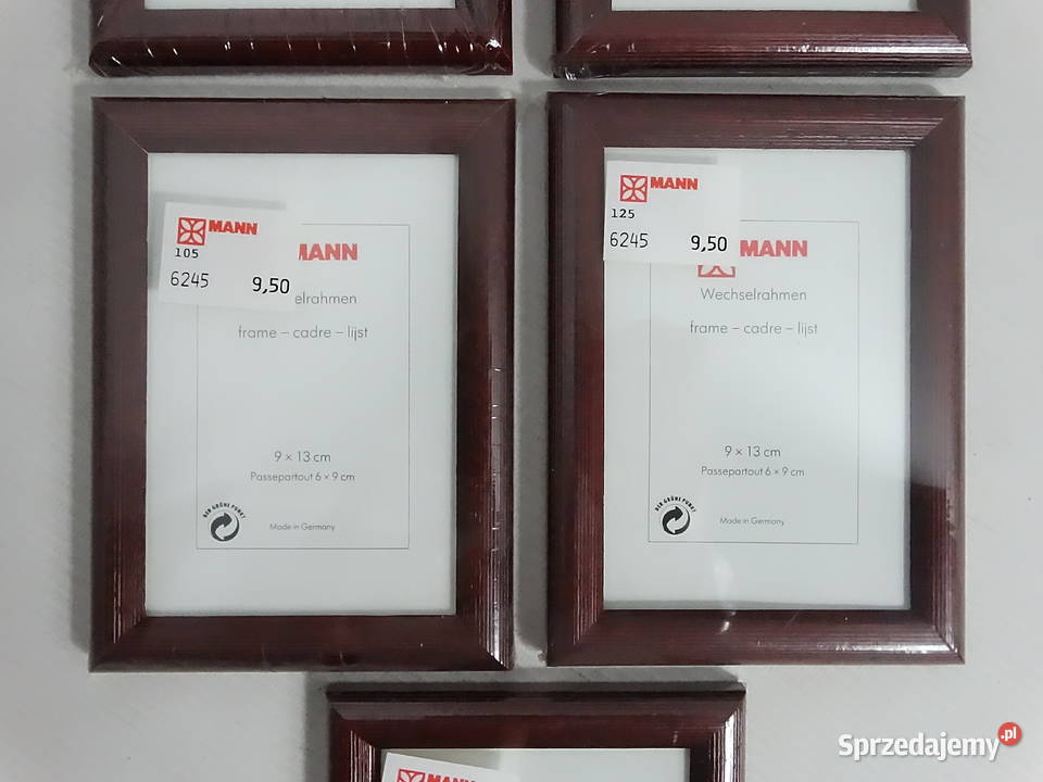 Komplet 5 nowych ramek na zdjęcia MANN 9x13 lubelskie Biłgoraj sprzedam