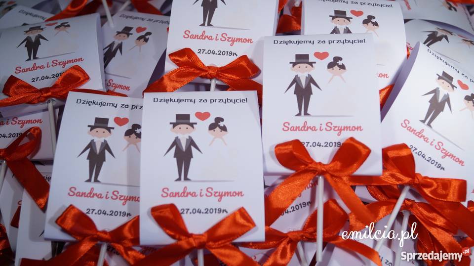 Lizaki jako podziękowanie Gości Ślub Wesele lubuskie Zielona Góra