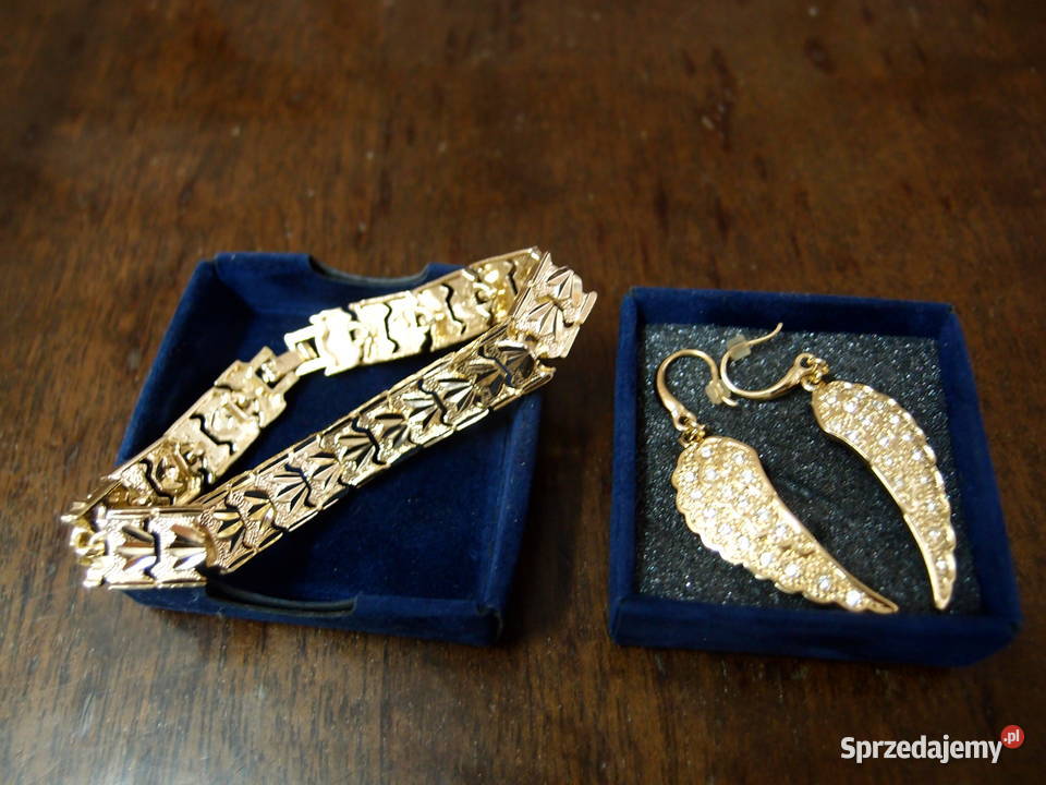 biżuteria damska zestaw kolczyki i bransoletka Zestawy biżuterii łódzkie Łódź sprzedam
