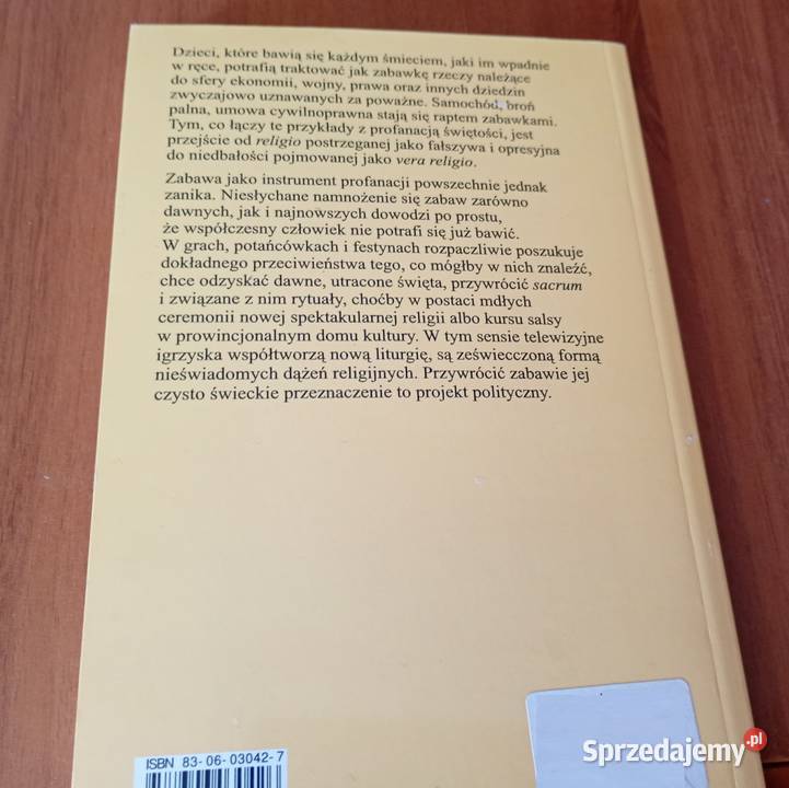 Profanacje Giorgio Agamben przeł i wstępem opat pomorskie Gdańsk
