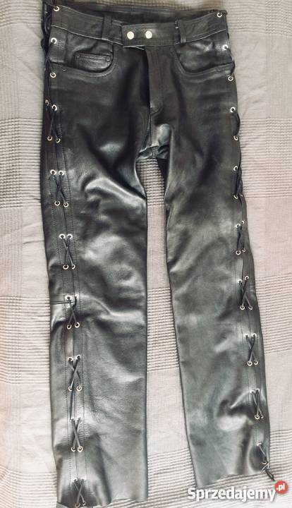 spodnie skórzane na motor motocyklowe spodnie Wrocław