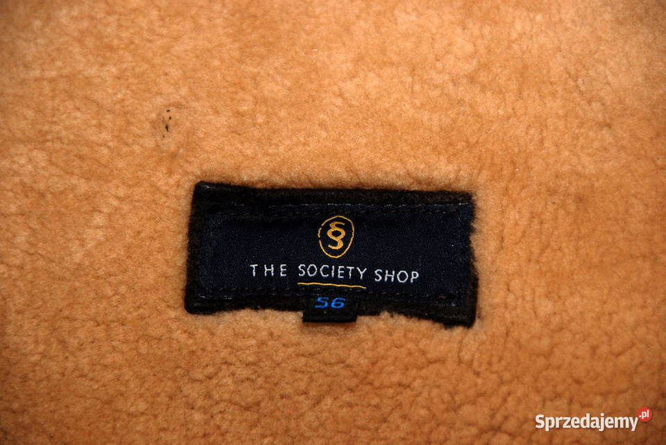 Męski brązowy płaszcz ze owczej skóry gruba Warszawa