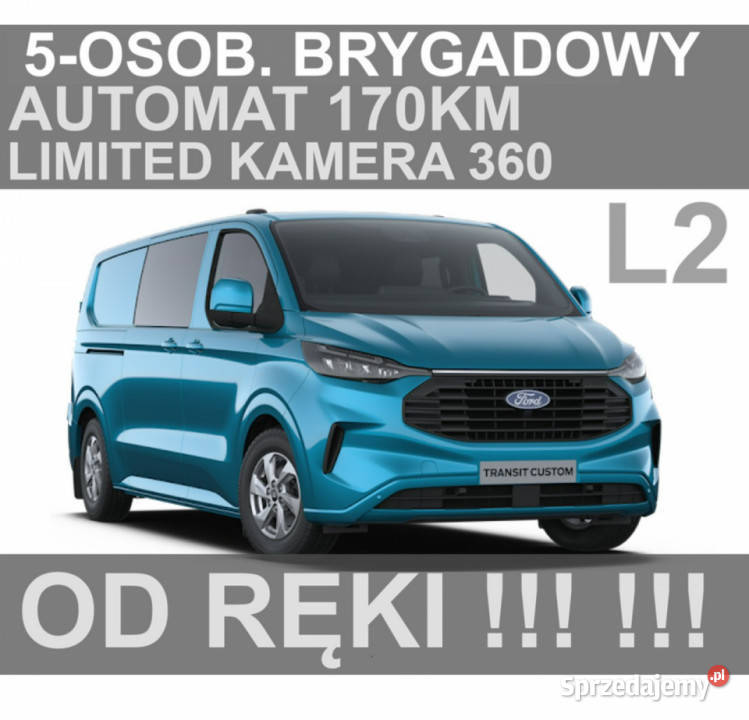 Ford Transit Custom Limited A170 L2 Brygadowy Szczecinek