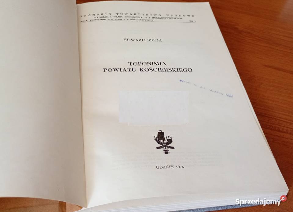 Toponimia powiatu kościerskiego Edward Breza twarda Podręczniki