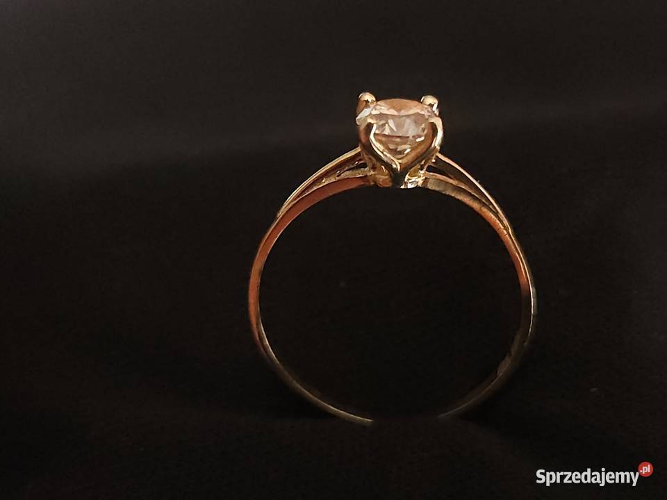 Pierścionek zloty 14k z Diamentem Naturalnym małopolskie Kraków