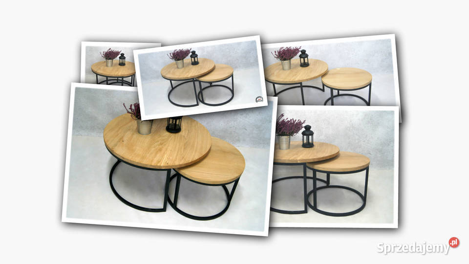 Komplet stolików kawowych stoliki duo okrągłe Nowy Sącz
