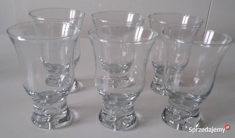 Szklanki 6 sztuk z kulką w dnie pomorskie Gdańsk