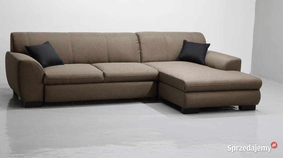 TLX Narożnik z funkcją spania brązowy kolor 276cm wielkopolskie