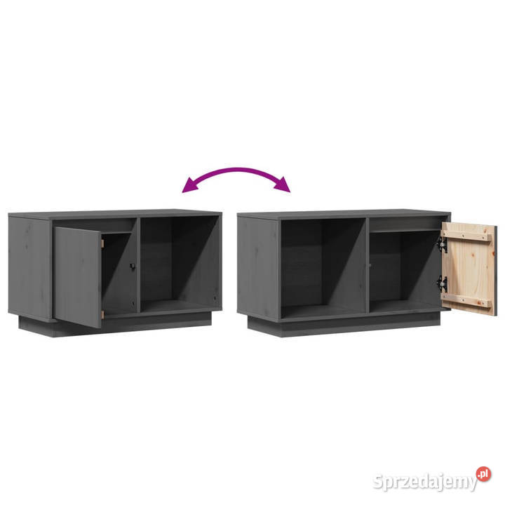 Szafka pod telewizor szara 74x35x44 lite drewno Dom i Ogród Warszawa sprzedam