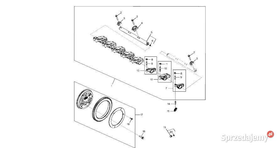 John Deere 9470RX Ramię wahacza RE535521 Silnik Jastrzębniki sprzedam