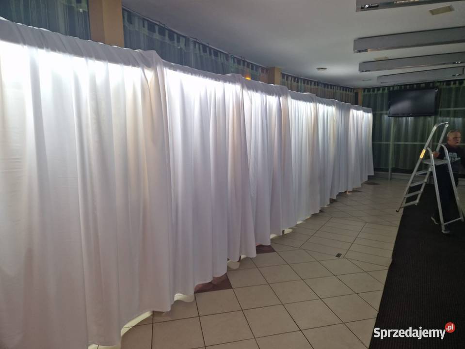 Zasłony białe na rzepy 24 x 4 m 3 Opole sprzedam