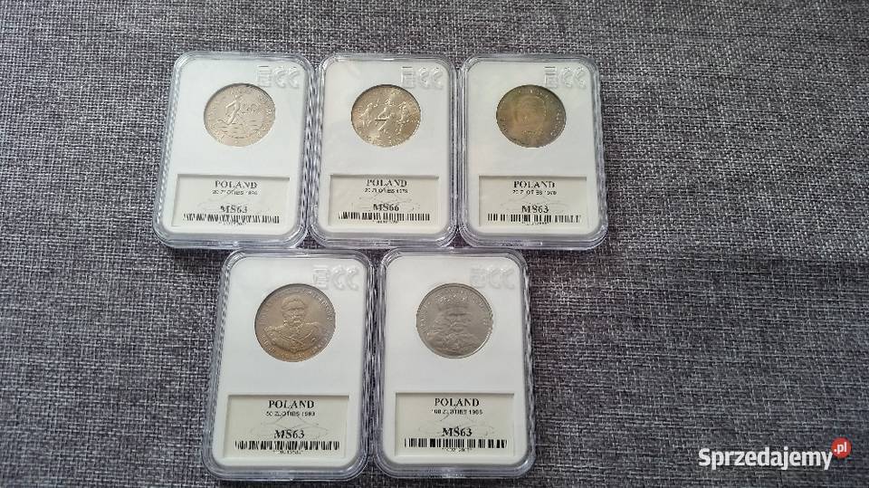 PRL zestaw kolekcjonerskich monet granding GCN