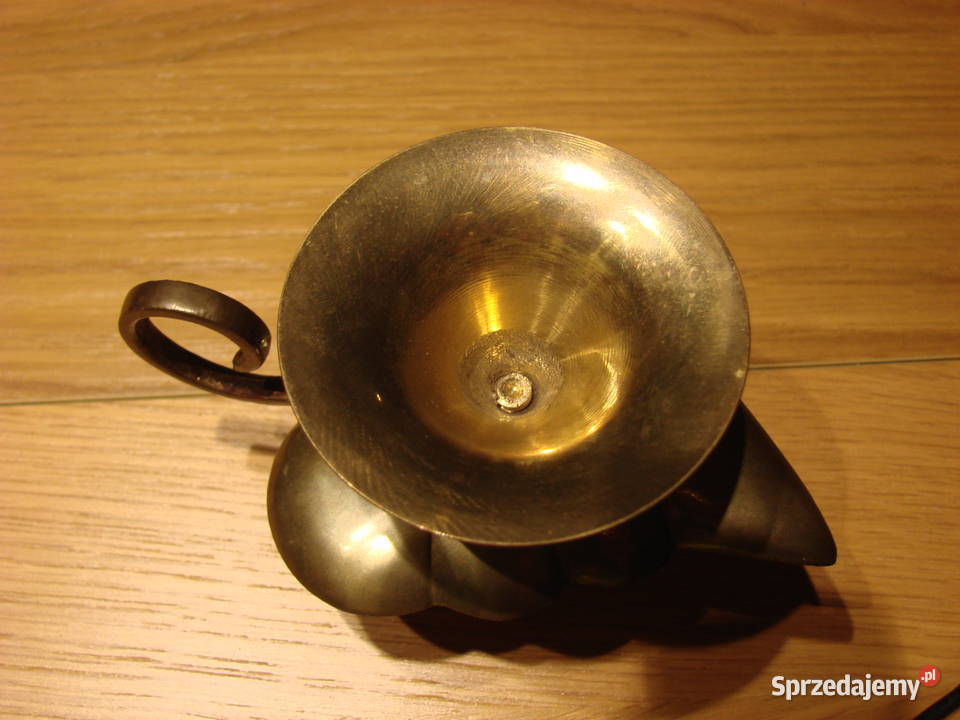 Liść mosiężny świecznik pomorskie Pruszcz Gdański
