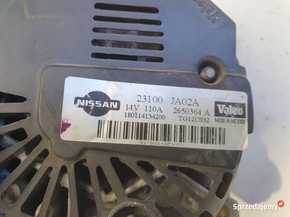 ALTERNATOR Renault Koleos 25 16V 110A 23100JA02A Chełm