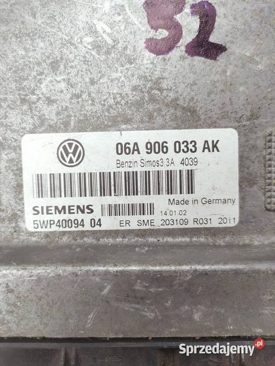 VW BEETLE STEROWNIK KOMPUTER SILNIKA 06A906033AK