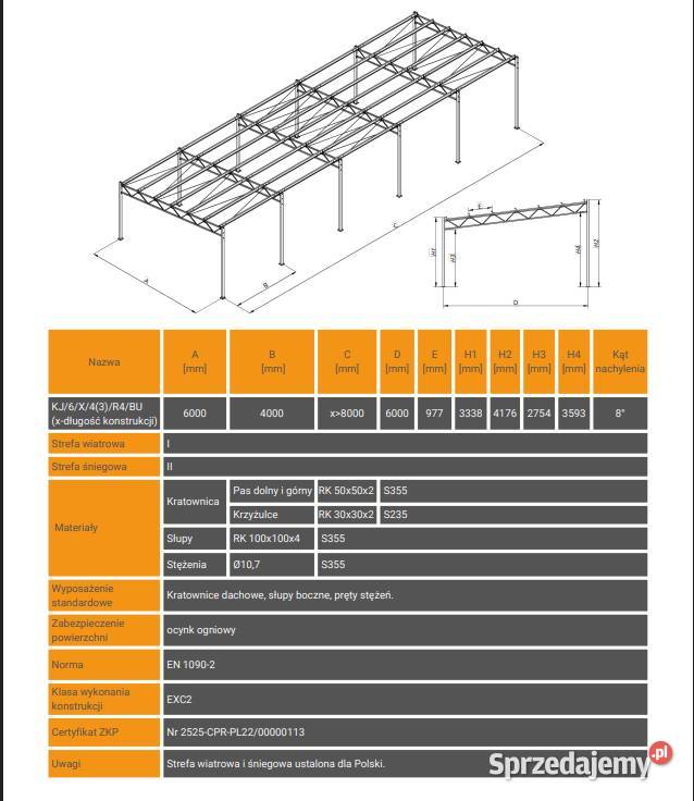 Modułowa konstrukcja stalowa dostępne ręki