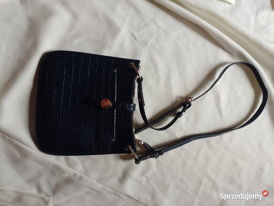 Granatowa torebka na ramię z Londynu listonoszka Kraków