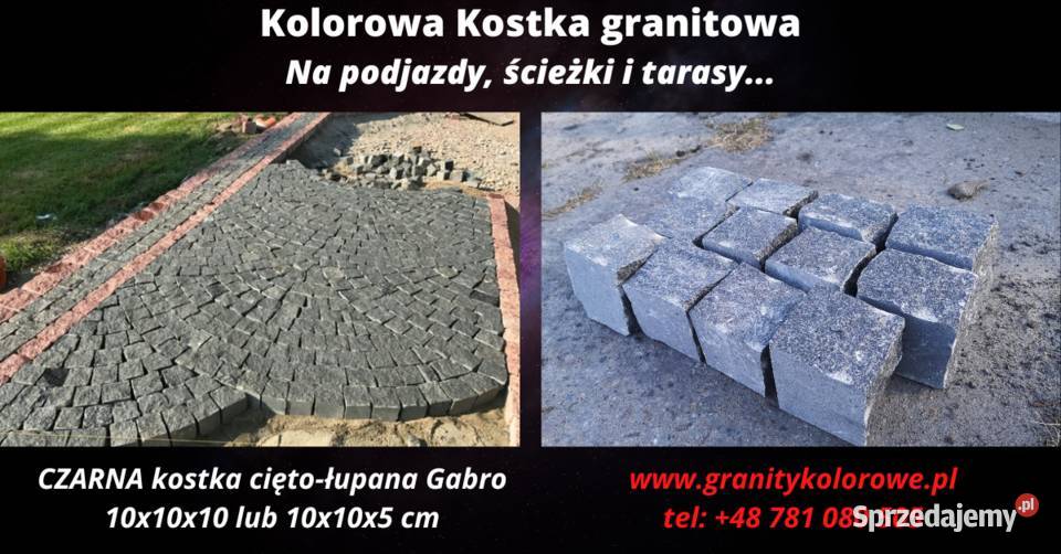 Kostka Brukowa Granitowa Czarna na podjazdy Marki sprzedam