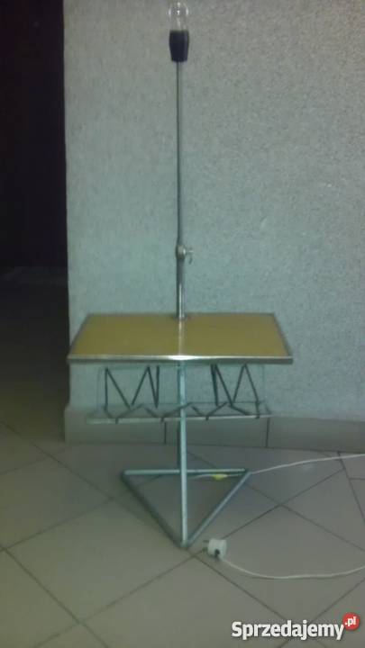 Stolik gazetnik z lampą PRL Gdańsk sprzedam