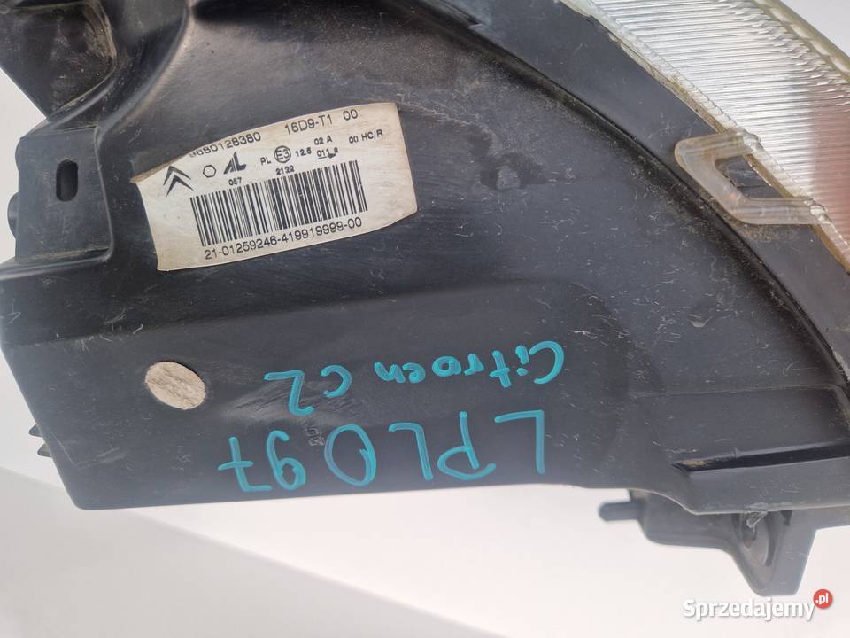 CITROEN C2 LAMPA PRZÓD PRZEDNIA LEWA EUROPA Słowikowo