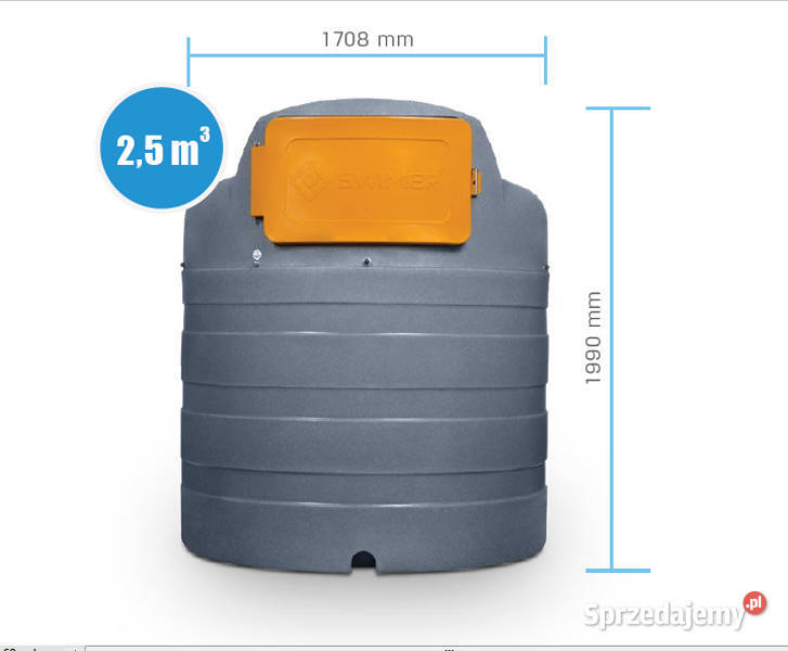 ZBIORNIK DWUPŁASZCZOWY na OLEJ NAPĘDOWY 2500 L Motoryzacja Wrocław