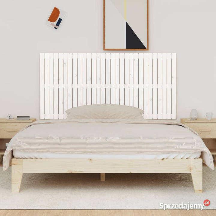 Wezgłowie łóżka białe 185x3x90 lite drewno Warszawa sprzedam