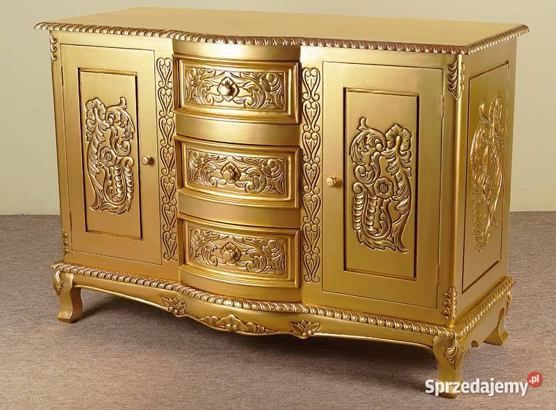 Nowa Komoda Szafka Złota 120 rokoko barok 78324 Września