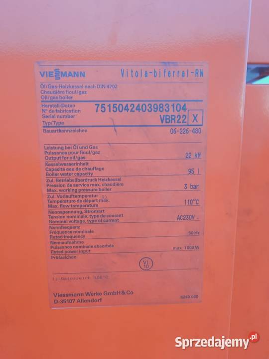 Piec na olej opałowy Viessmann 22KW Kotły i Piece CO