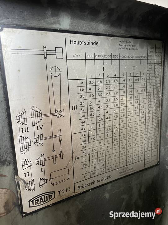Automat tokarski TRAUB TC15 podajnik materiału Bielany Wrocławskie