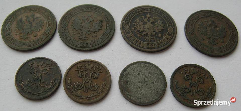 12 kopiejki 1899191119121913 i 1 kopiejka śląskie Dąbrowa Górnicza