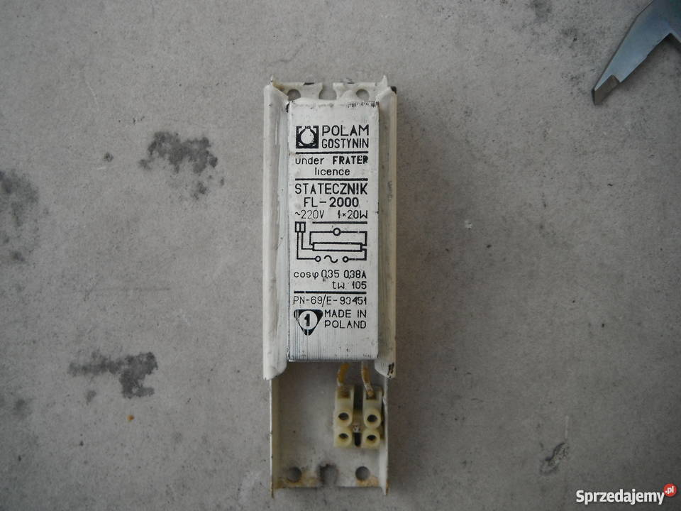 Statecznik FL2000 220V 1 x 20W Polam Nowe dławik Części i akcesoria Elektronika mazowieckie Chlewiska