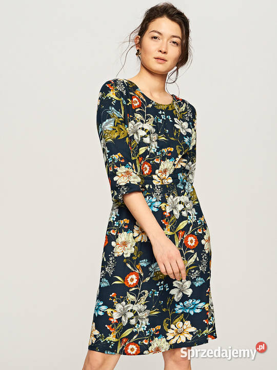Sukienka Reserved 46 3XL midi w kwiaty kolorowe Szczecin sprzedam