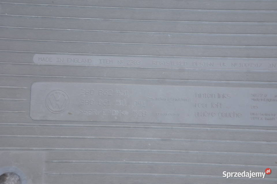 Passat B5 Dywaniki Gumowe Oryginał Vag Germany Rzeszów sprzedam