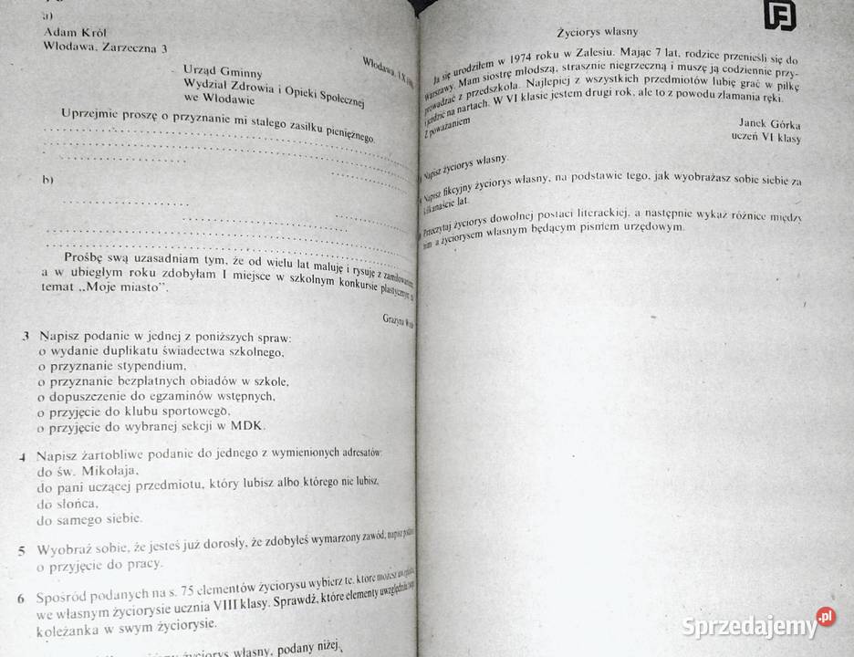 Język Polski 8 Odpowiednie dać rzeczy Maria Chełm