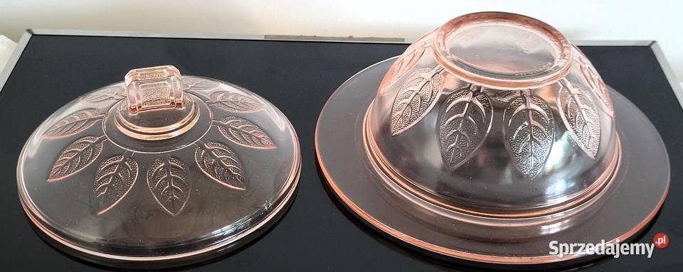 Wyjątkowa bomboniera prasowane szkło rozalinowe Kraków