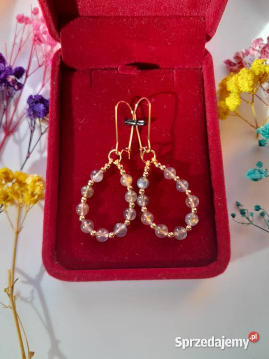 Kolczyki z kamienia naturalnego labradoryt mazowieckie