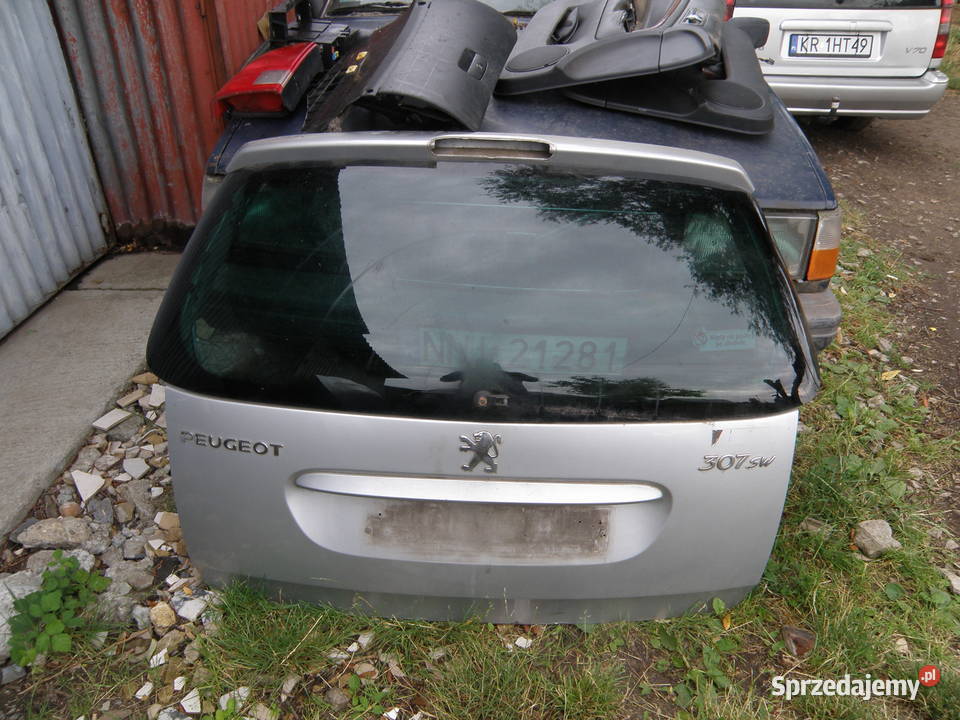Klapa tylna tył szyba Peugeot 307 kombi SW osobowe małopolskie Kraków
