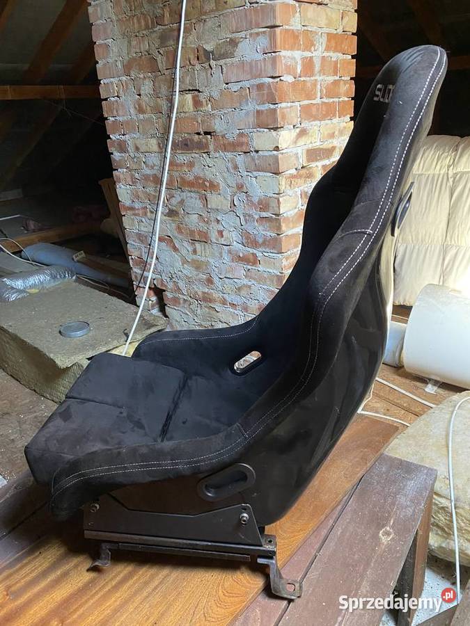 Fotel sportowy SLIDE RS zamsz Black M szyny Poręba sprzedam