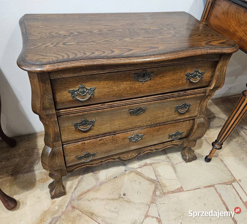 Stylowa drewniana komoda z 3 szufladami Lublin