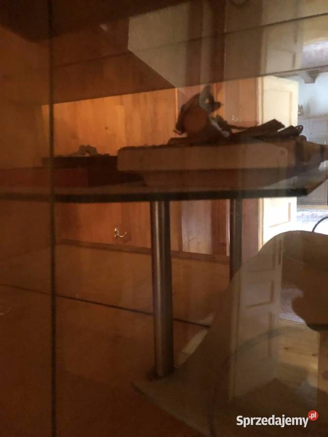 Kredens etażerka barek przeszklona Vintage PRL Kalwaria Zebrzydowska