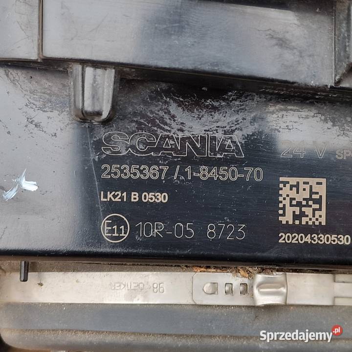 SCANIA R S NGS HALOGEN PRAWY GÓRNY W DACH Bieleń