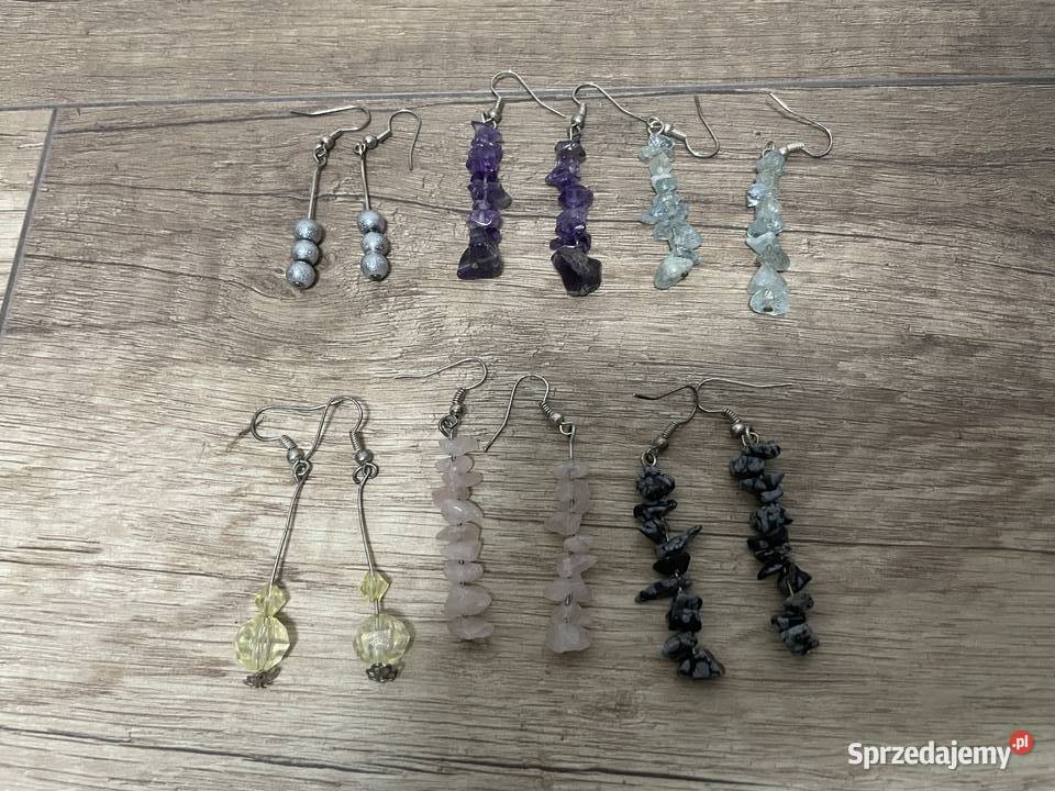 Kolczyki zestaw 12 sztuk Chełm sprzedam