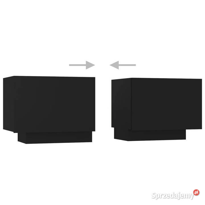 Szafka TV z oświetleniem LED czarna 200x35x40 mazowieckie Warszawa