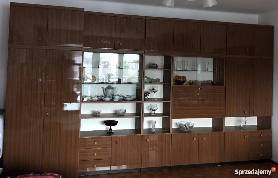 Meblościanka segment ciemny dąb wysoki połysk 60cm Łaziska Górne sprzedam