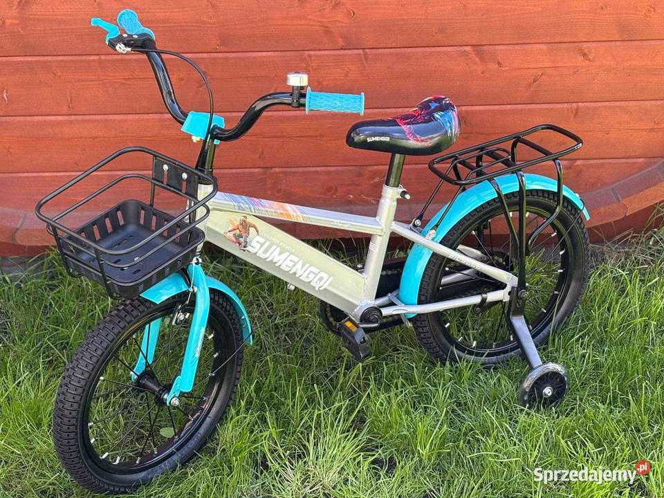Rowerek 16 sumenqui srebrny czerwony turkusowy Szczecin