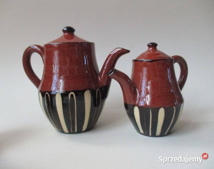 Zestaw ceramiczny ciemna kamionka bułgarska Łódź